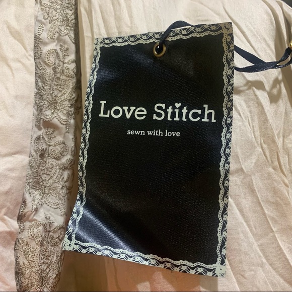 LoveStitch Shirt Button Up Embroidered Long Sleeve Wrinkled Effect - Picture 6 of 11